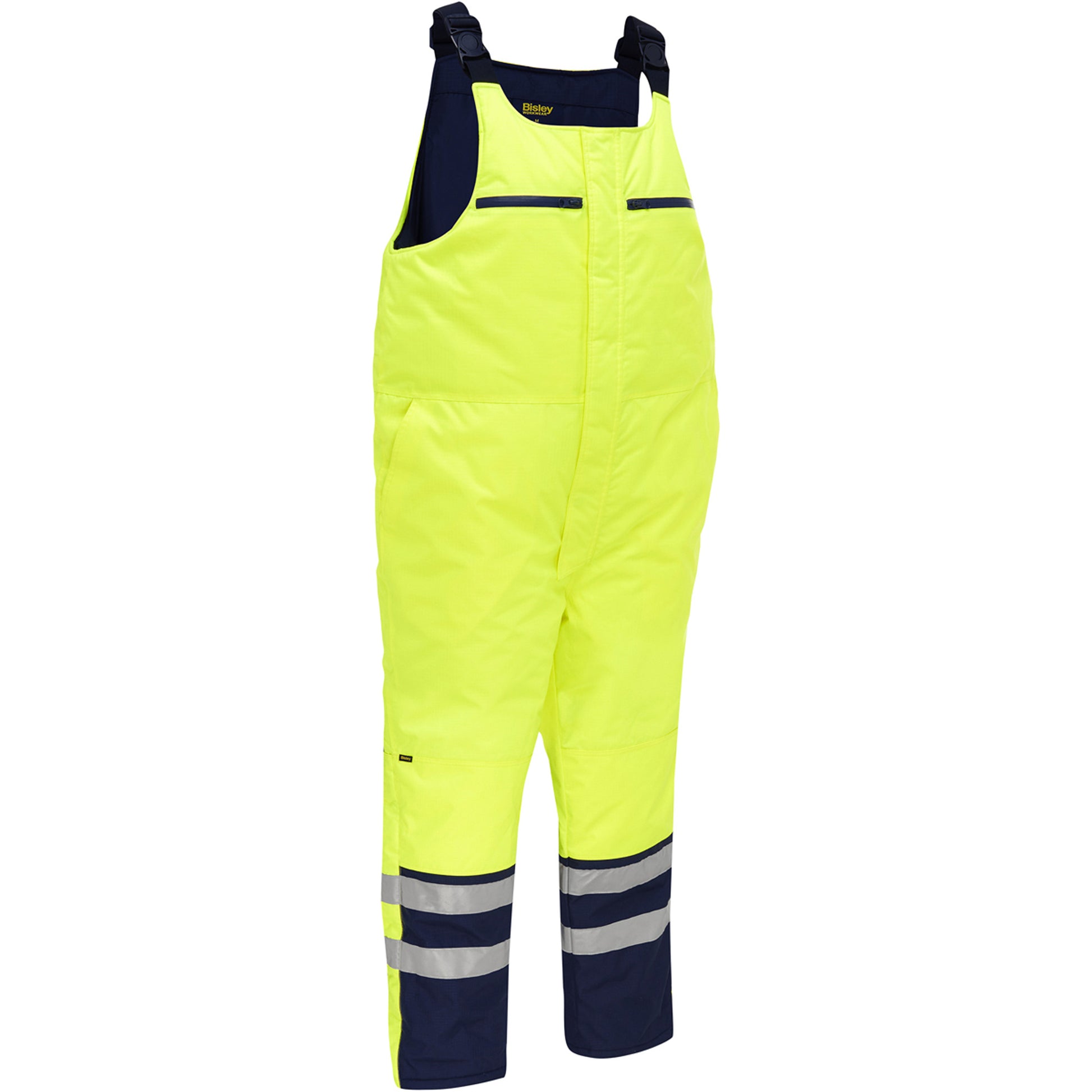 Protective Industrial Products Bisley® Extreme Cold Bib Overall, Polyester, 3X-Large, High Visibility Lime-Yellow