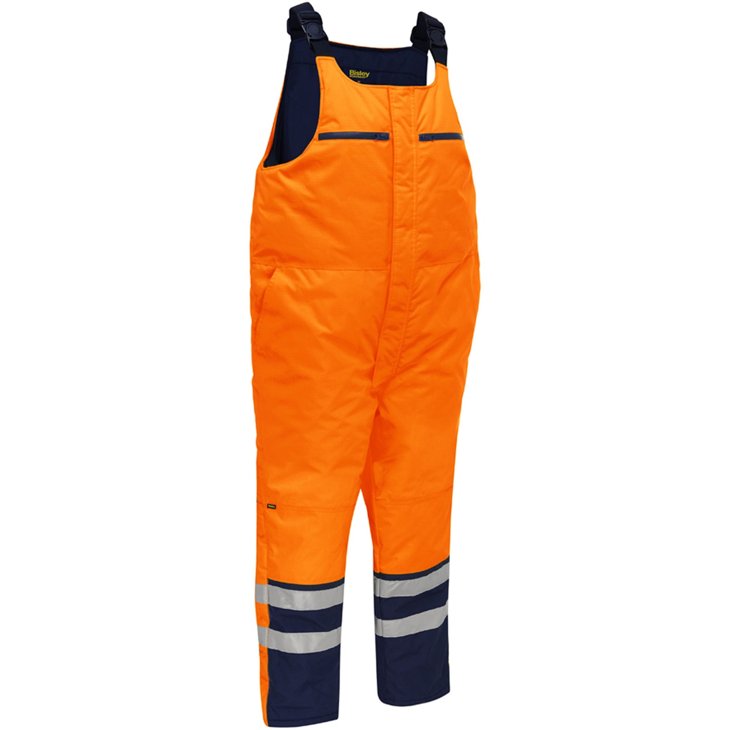Protective Industrial Products Bisley® Extreme Cold Bib Overall, Polyester, Medium, High Visibility Orange