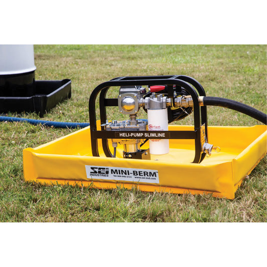 SEI Industries Yellow PVC Mini-Berm, 22 US gal. Capacity, 3' W x 3' L x 4" H