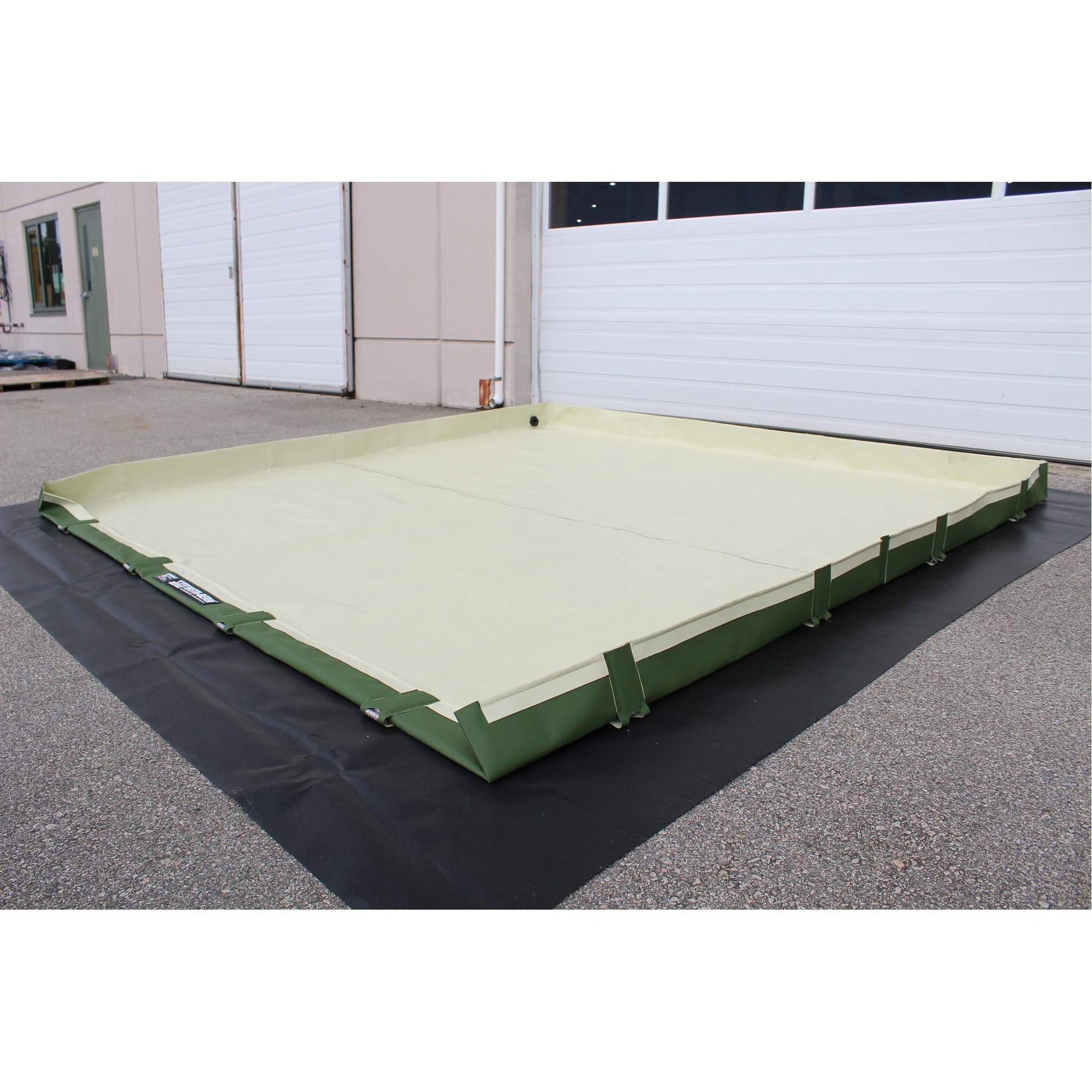 SEI Industries Easy-Riser Insta-Berm, 1870 US gal. Capacity, 10' W x 50' L x 6" H, Hinge Bracket