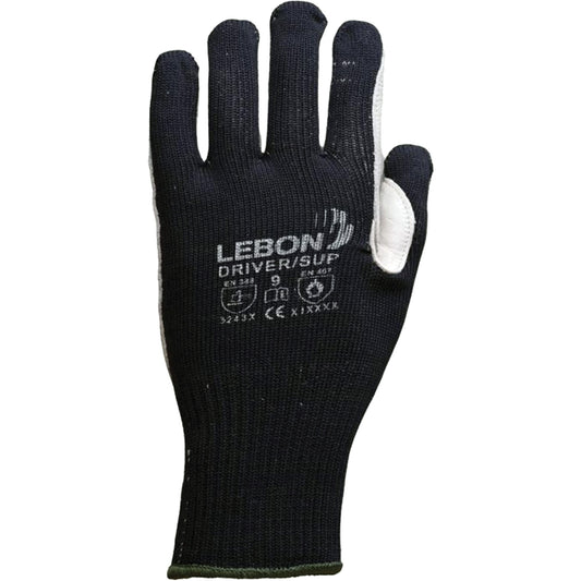 Akka T10 DriversUp Gloves, Size 10, 10 Gauge, Cotton/Polyamide/Cowhide Shell, EN 388 Level 2