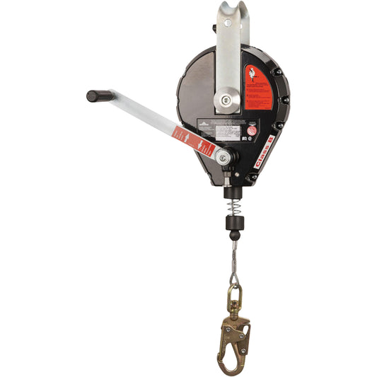 Peakworks SRL-73303-60 Cable Self-Retracting Lifeline with Recovery, 60', Galvanized Steel, Swivel