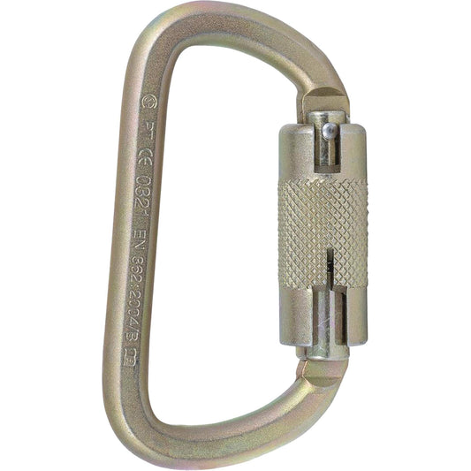 Peakworks CP-03015-2 Zinc Plated Carabiner with 3/4" Gate Opening, Steel