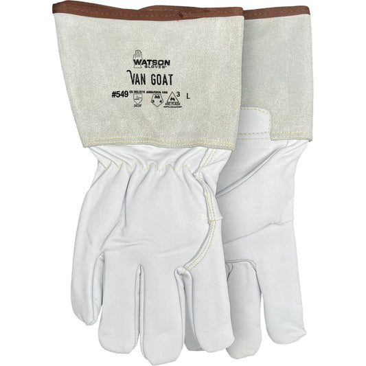 Watson Gloves 549 Van Goat Arc Rated Cut-Resistant Gloves, Size Medium, Polyester/Stainless Steel/Goatskin/Para-Aramid/Cutshield™ Shell, ASTM ANSI Level A6/EN 388 Level F