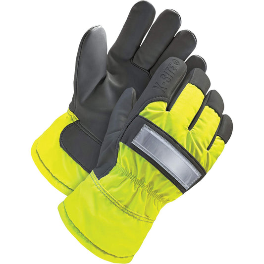 Bob Dale Gloves High-Visbility Fitter's Glove, 2X-Large, Grain Goatskin Palm, Thinsulate™ Inner Lining