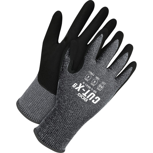 Bob Dale Gloves Cut-Resistant Touch Screen Gloves, Size 7, 18 Gauge, Foam NBR Coated, HPPE Shell, ASTM ANSI Level A9