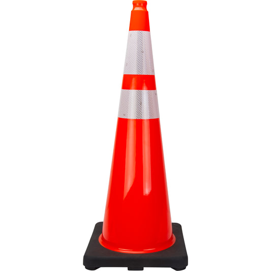 Zenith Safety Products Premium Traffic Cone, 36", Orange, 4" & 6" Reflective Collar(s)