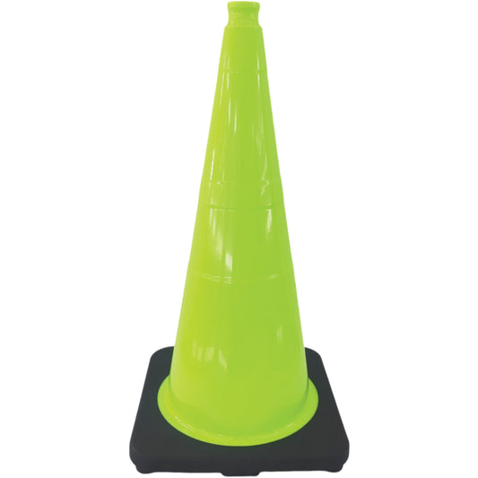 Zenith Safety Products Premium Traffic Cone, 18", Lime Green