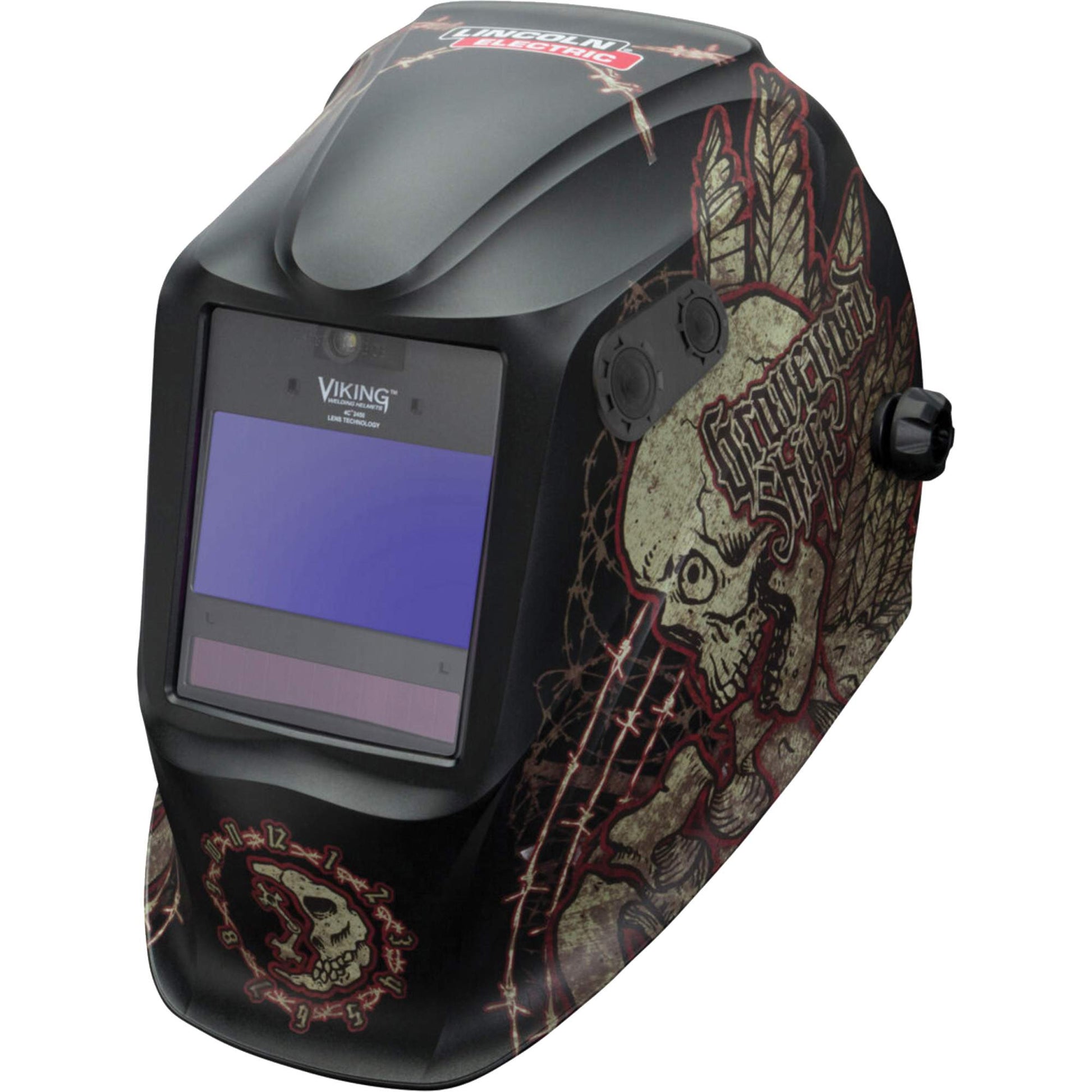 VIKING™ 2450 ADV Series Graveyard Shift® Helmet, 3.82" L x 2.44" W View Area, 5 - 13 Shade Range