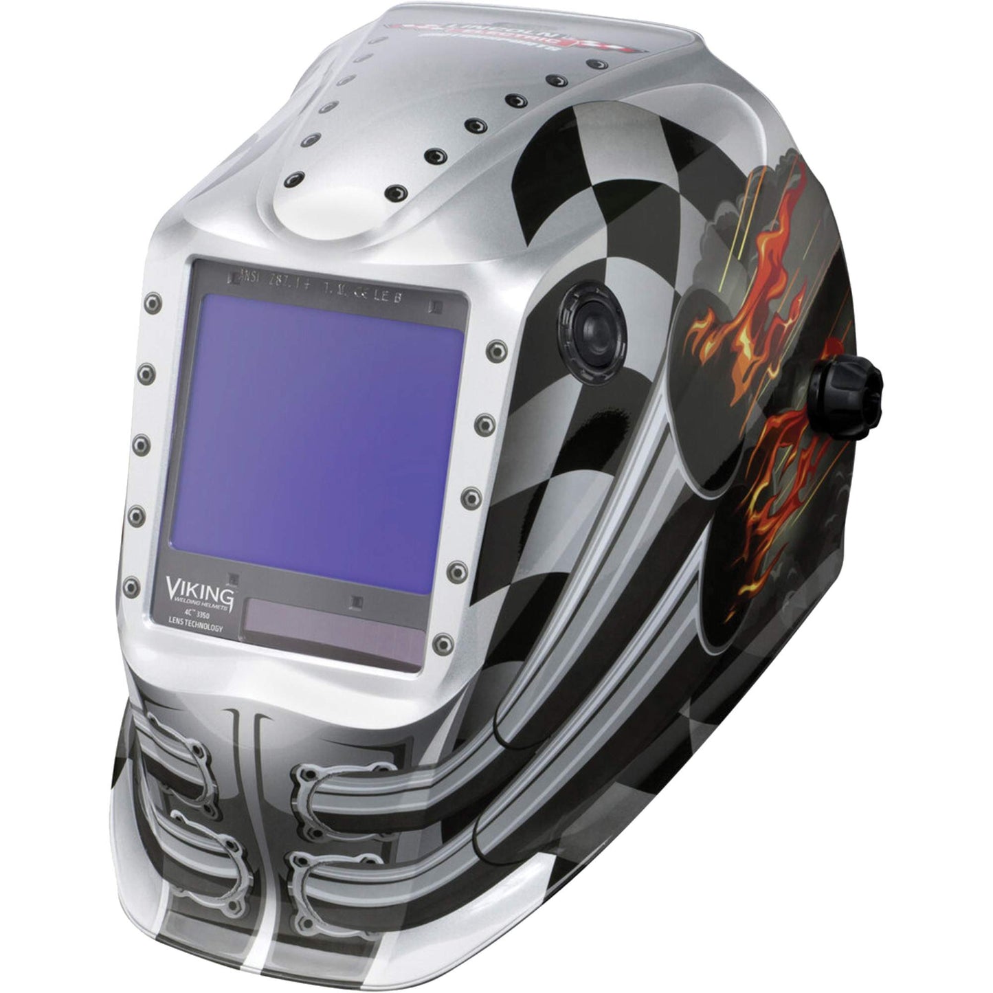 VIKING™ 3350 Motorhead® Welding Helmet, 3.74" L x 3.34" W View Area, 5 - 13 Shade Range