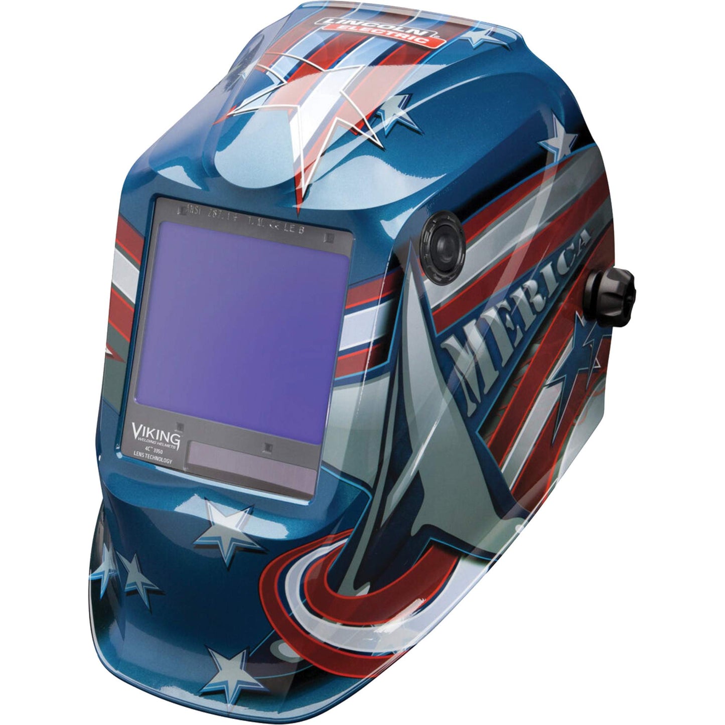 VIKING™ 3350 All American® Welding Helmet, 3.74" L x 3.34" W View Area, 5 - 13 Shade Range