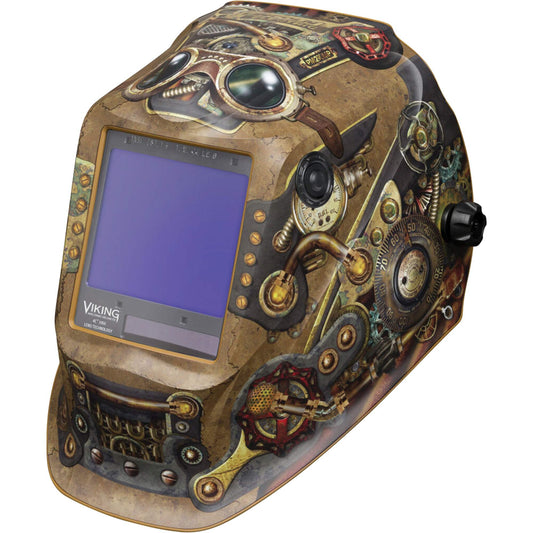 VIKING™ 3350 Steampunk™ Welding Helmet, 3.74" L x 3.34" W View Area, 5 - 13 Shade Range