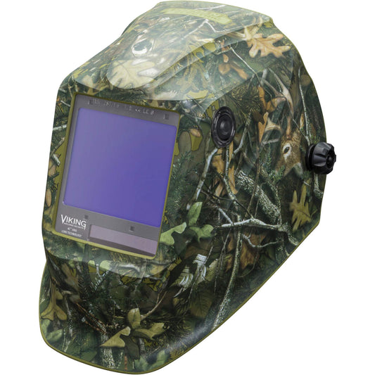 VIKING™ 3350 White Tail Camo™ Welding Helmet, 3.74" L x 3.34" W View Area, 5 - 13 Shade Range