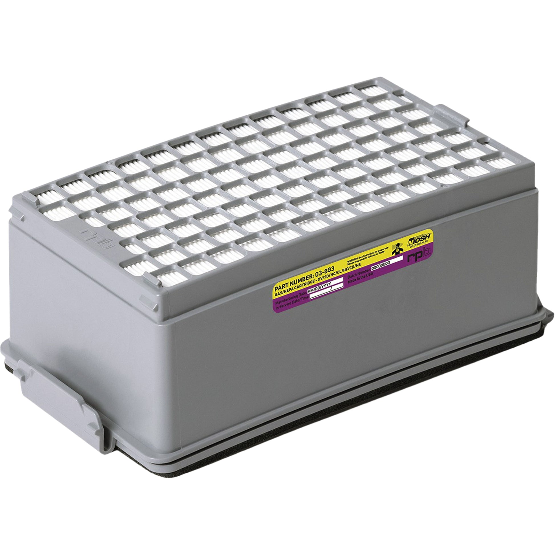 GVS PX5 Combination HEPA OV/AG Gas Cartridge, Acid Gas/Multi Gas/Organic Vapour