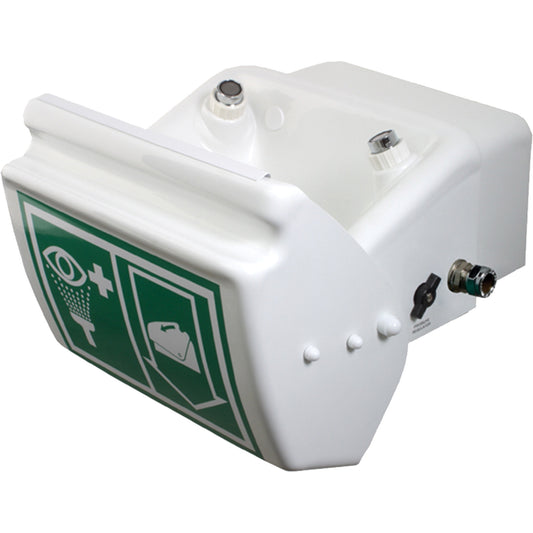 Hughes Eye/Face Wash, Wall-Mount Installation, Plastic Bowl