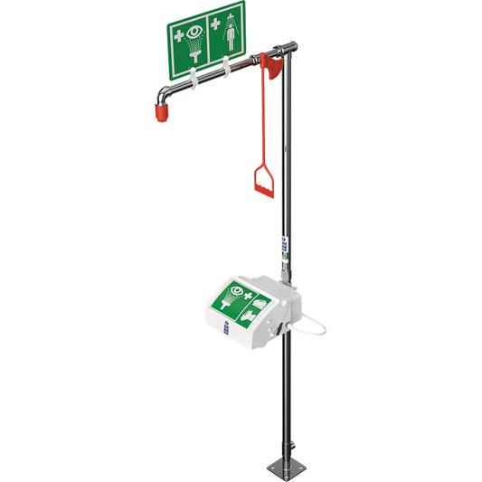 Hughes Combination Shower with Closed ABS Bowl & Bottom Inlet, Pedestal