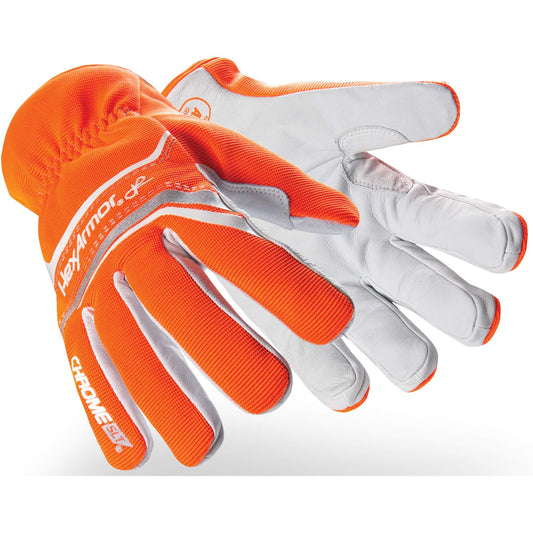 Hexarmor Chrome SLT® 4075 Cut-Resistant Gloves, Size Large/9, Goatskin/HPPE Shell, ASTM ANSI Level A6/EN 388 Level E