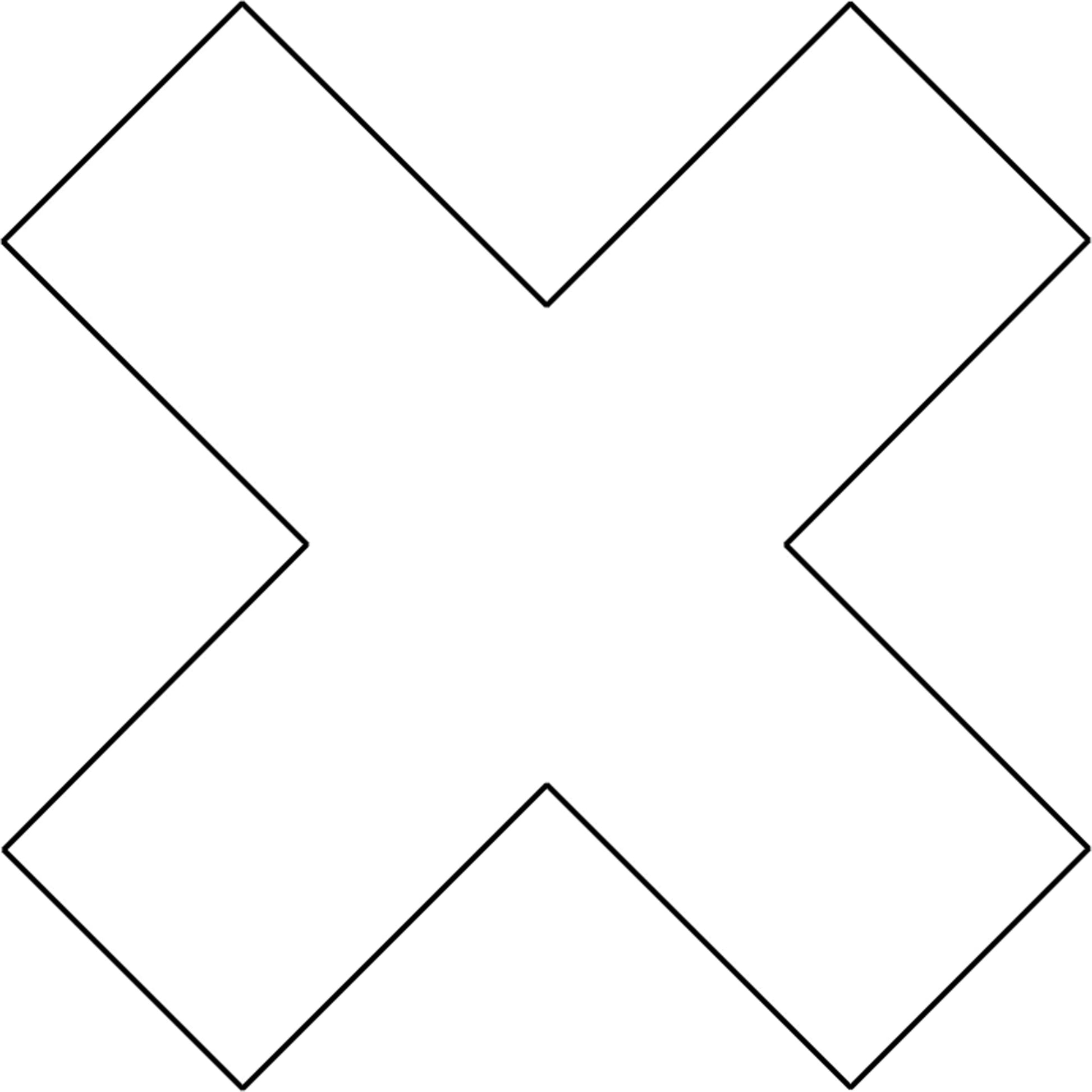  Floor Marking Shapes, Cross, 9.5" L x 3.5" W, White, Vinyl