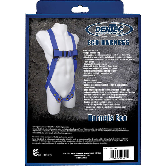 Dentec ECO™ Safety Harness in Retail Box, CSA Certified, Class A, 352 lbs. Cap.