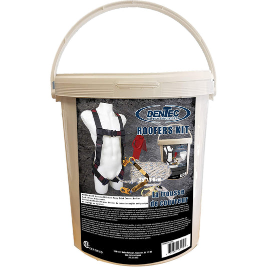 Dentec Koala Behr Roofer's Kit with 25' Rope, CSA Certified, Class A, Large/Medium/X-Large, 310 lbs. Cap.