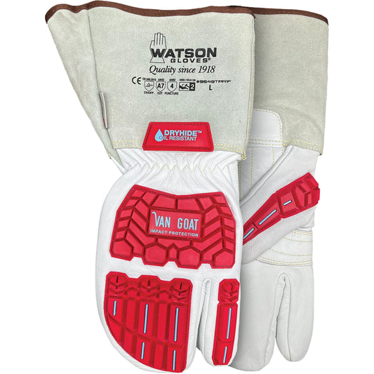 Watson Gloves Van Goat 1-Finger Cut-Resistant Mitts, Size X-Large, Goatskin Shell, ASTM ANSI Level A7