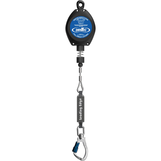 Dentec Self-Retracting Lifeline, 20', Galvanized Steel, Swivel