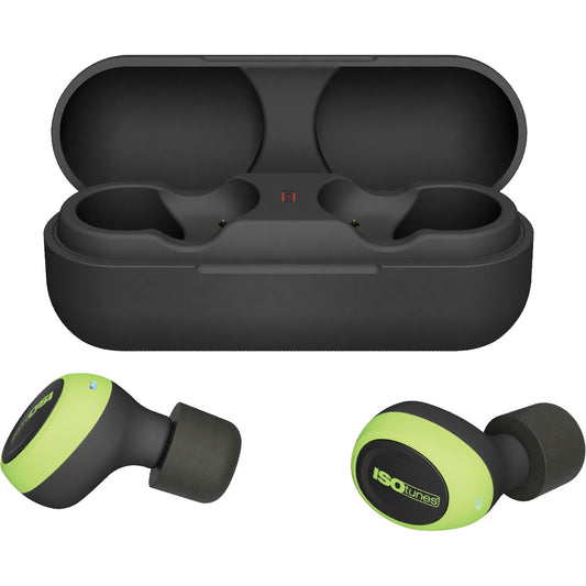 ISOtunes Safety Green Free 2.0 Wireless Bluetooth Earbuds