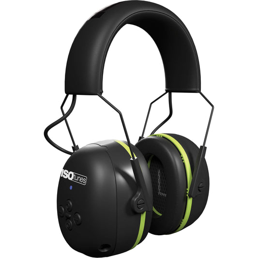 ISOtunes Black & Green Air Defender Bluetooth Earmuffs, Headband Style, 24 dB