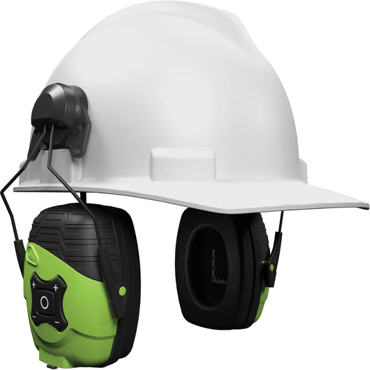 ISOtunes Safety Green Link Aware Bluetooth Earmuffs, Cap Mount Style, 21 dB
