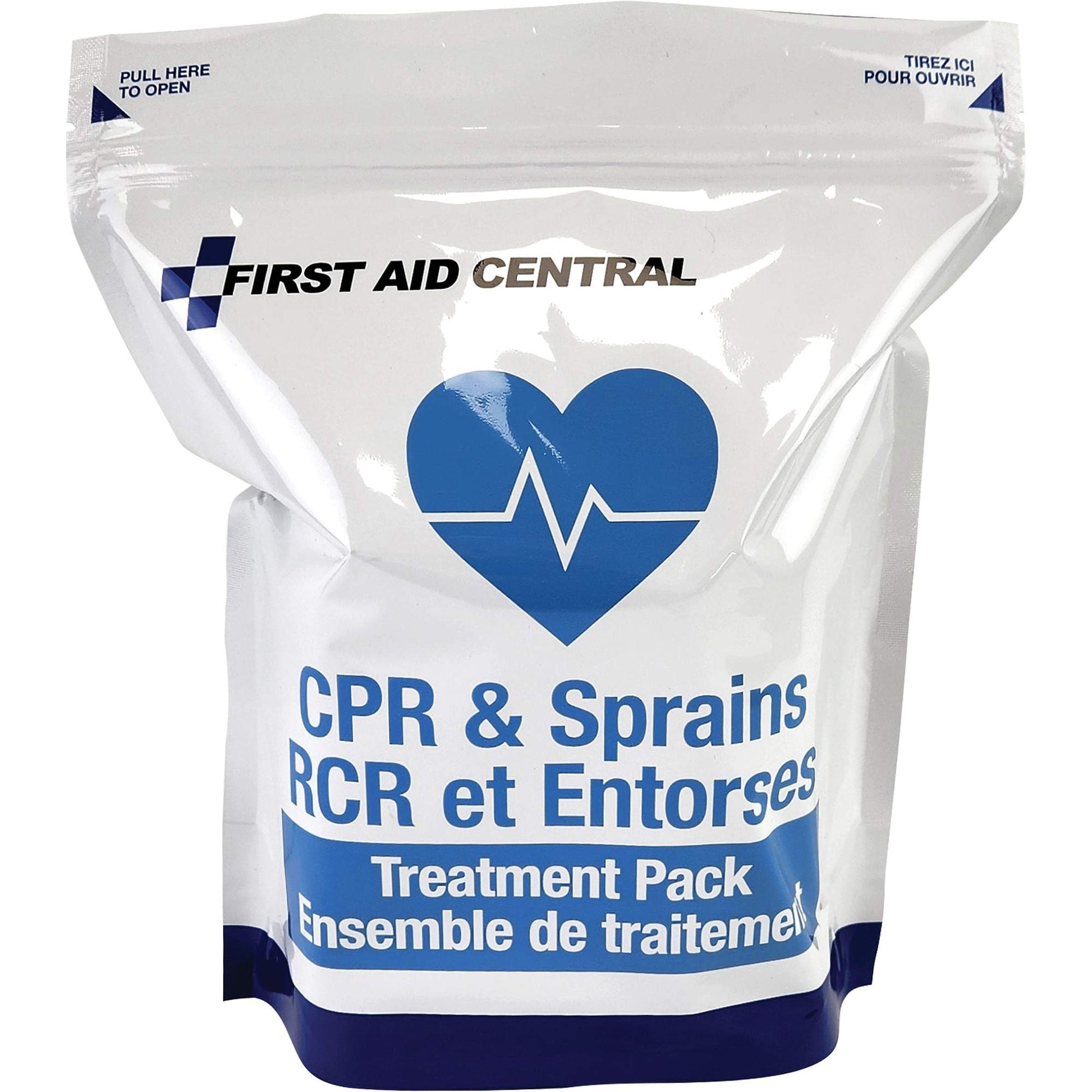 First Aid Central 9-Piece CPR & Sprains Refill Pack for Emergency Response First Aid Kit