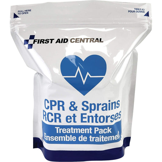 First Aid Central 9-Piece CPR & Sprains Refill Pack for Emergency Response First Aid Kit