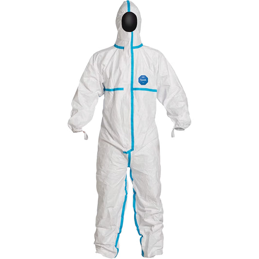 Dupont Personal Protection Hooded Coveralls, X-Large, White, Tyvek® 600