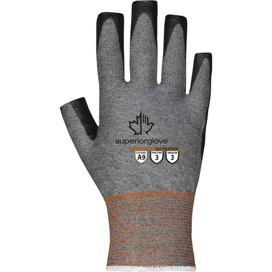 Superior Glove Works Ltd. Ultra-Thin Gloves, Size 9, 21 Gauge, Nitrile Coated, TenActiv™ Shell, ASTM ANSI Level A9