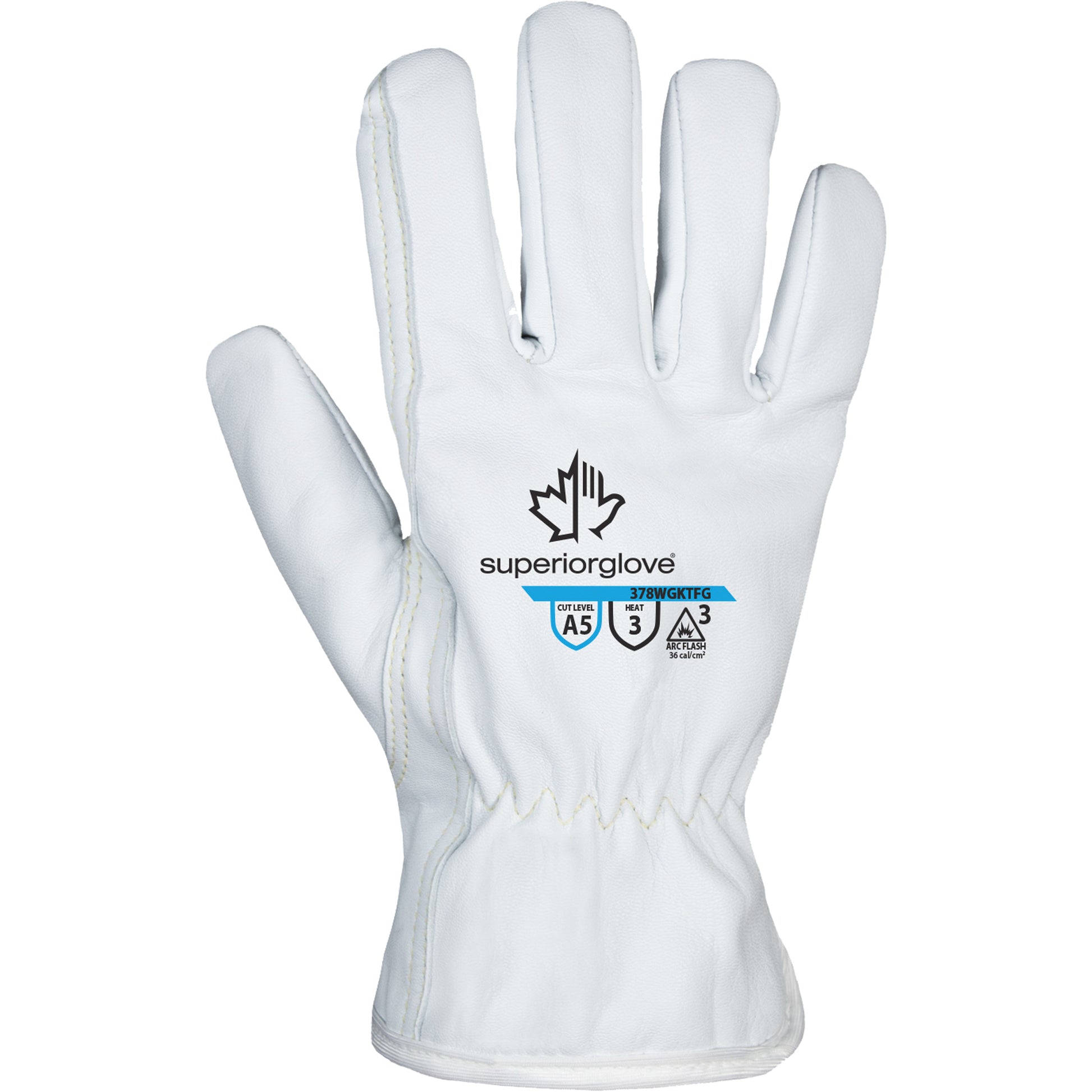 Superior Glove Works Ltd. Endura® 378WGKTFG Arc Flash-Rated Gloves, Grain Goatskin, Size Small