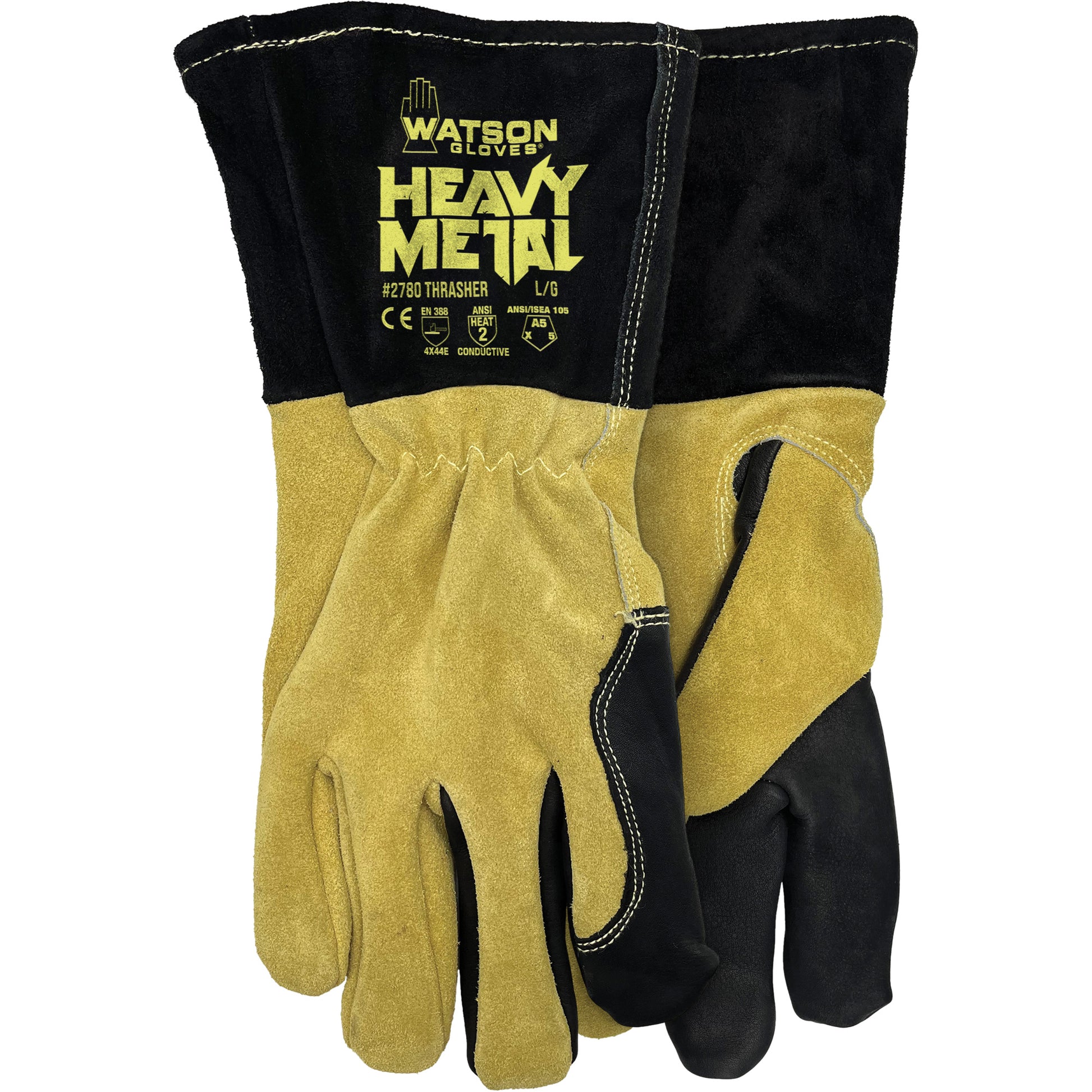 Watson Gloves 2780 Thrasher MIG/Stick Welding Gloves, Split Cowhide, Size X-Large