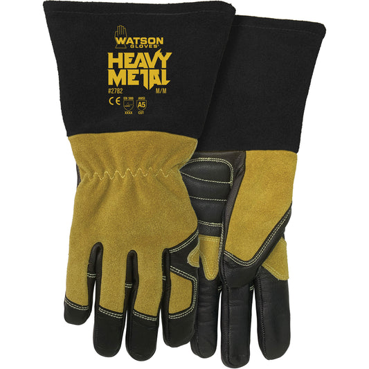 Watson Gloves 2782 Woman’s Fired Up MIG/Stick Welding Gloves, Grain Cowhide, Size Small