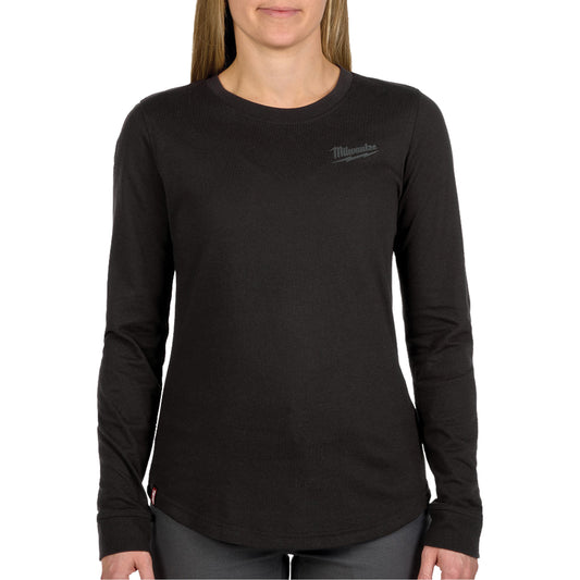 Milwaukee FREEFLEX™ Long-Sleeve Hybrid T-Shirt, Women's, X-Small, Black