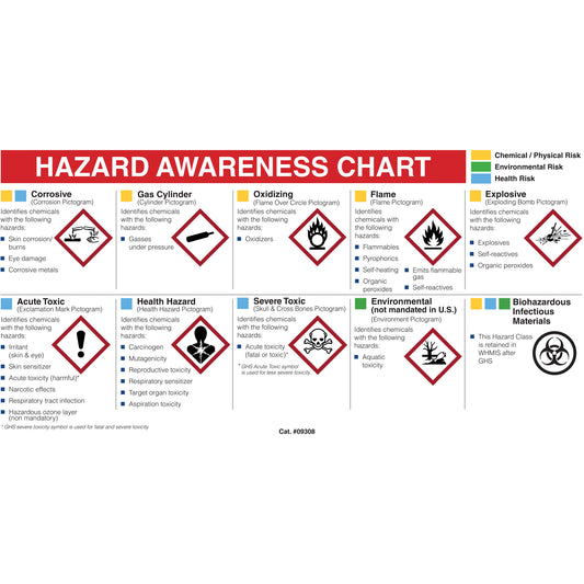 Brady Mini MSDS Chart- English