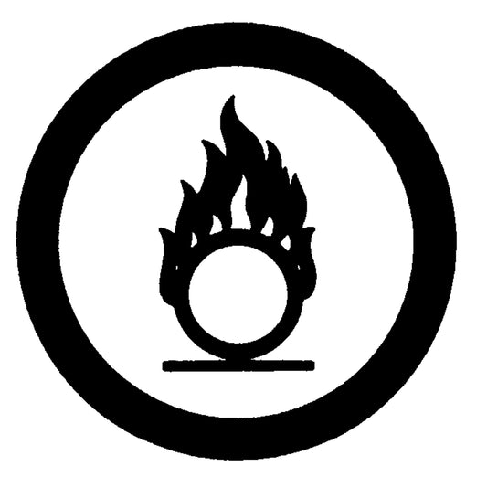 Brady WHMIS Pictogram - Oxidizing, Vinyl, Sheet, 5/8" L x 3/4" W