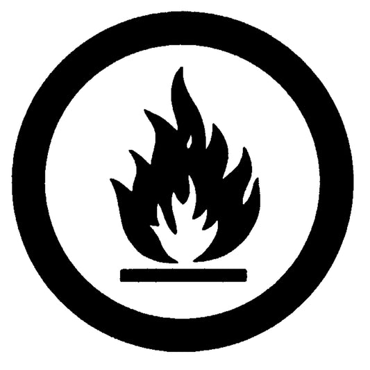Brady WHMIS Pictogram - Flammable / Combustible, Vinyl, Sheet, 5/16" L x 5/16" W