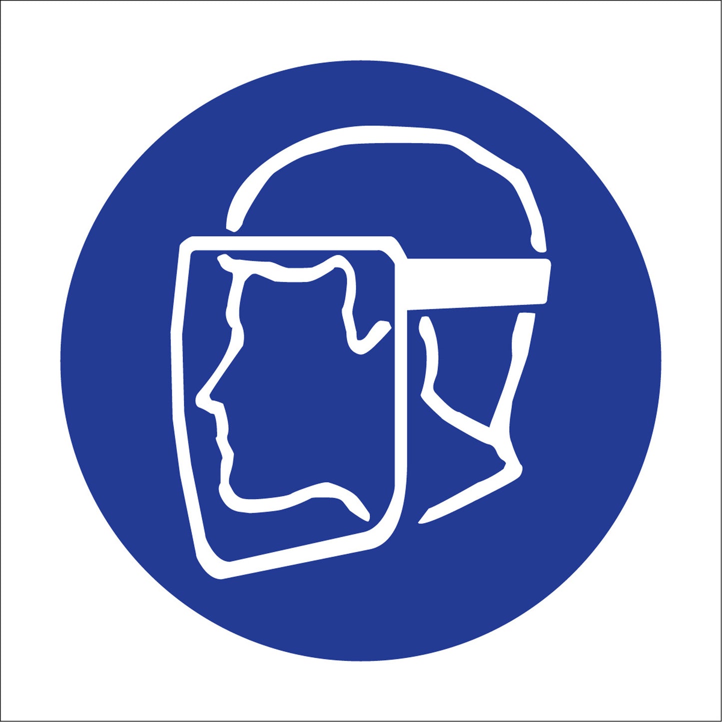 Brady Right to Know Pictogram Labels - Face Shield, Vinyl, Sheet, 1-1/4" L x 1-1/2" W