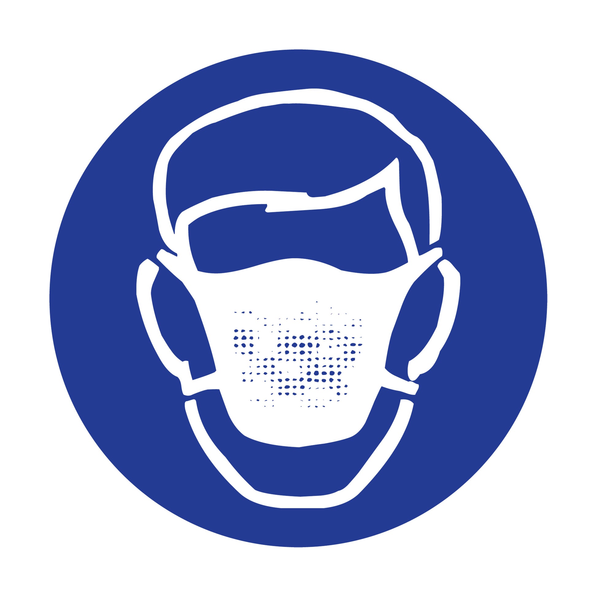 Brady Right to Know - Pictogram Labels- Dust Mask, Vinyl, Sheet, 2-1/4" L x 2-1/4" W