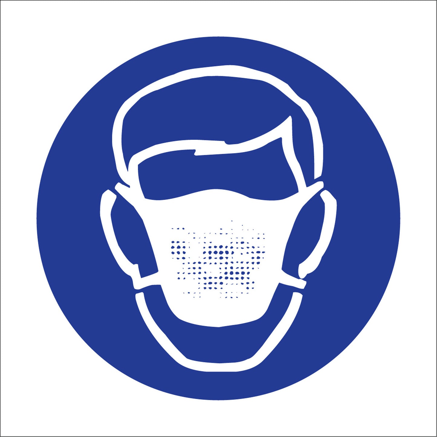 Brady Right to Know Pictogram Labels - Dust Mask, Vinyl, Sheet, 1-1/4" L x 1-1/2" W
