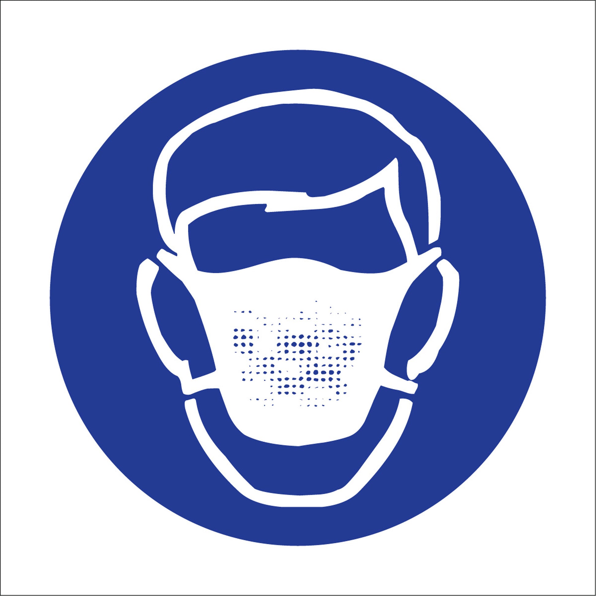 Brady Right to Know Pictogram Labels - Dust Mask, Vinyl, Sheet, 1-1/4" L x 1-1/2" W
