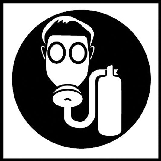 Brady Right to Know Pictogram Labels - Self-Contained Air Respirator, Vinyl, Sheet, 5/8" L x 3/4" W