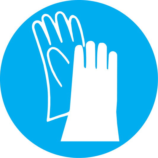 Brady Right to Know Pictogram Labels -Gloves, Vinyl, Sheet, 1-1/4" L x 1-1/2" W