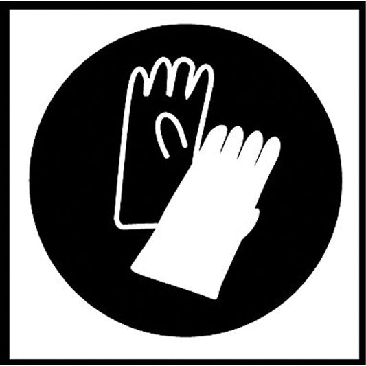 Brady Right to Know Pictogram Labels -Gloves, Vinyl, Sheet, 5/8" L x 3/4" W