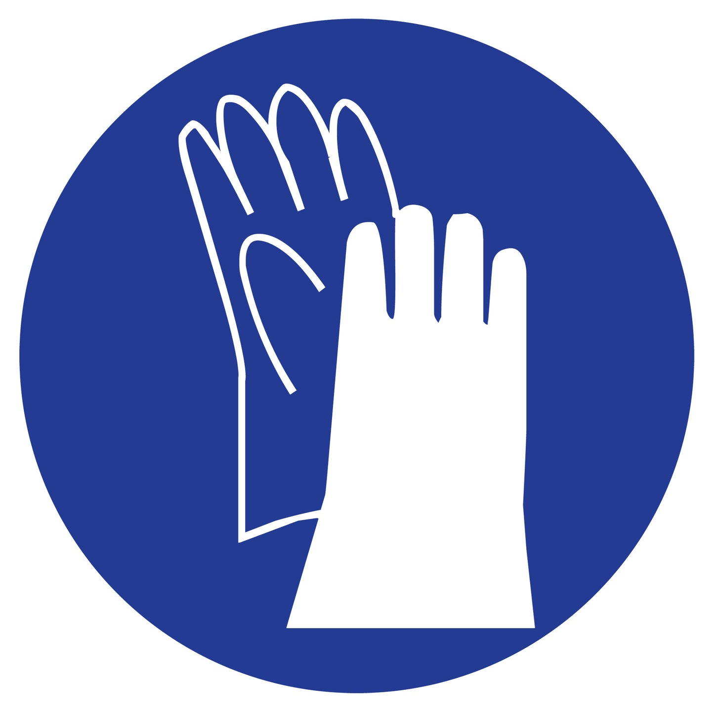 Brady Right to Know Pictogram Labels -Gloves, Vinyl, Sheet, 1" L x 1-1/8" W