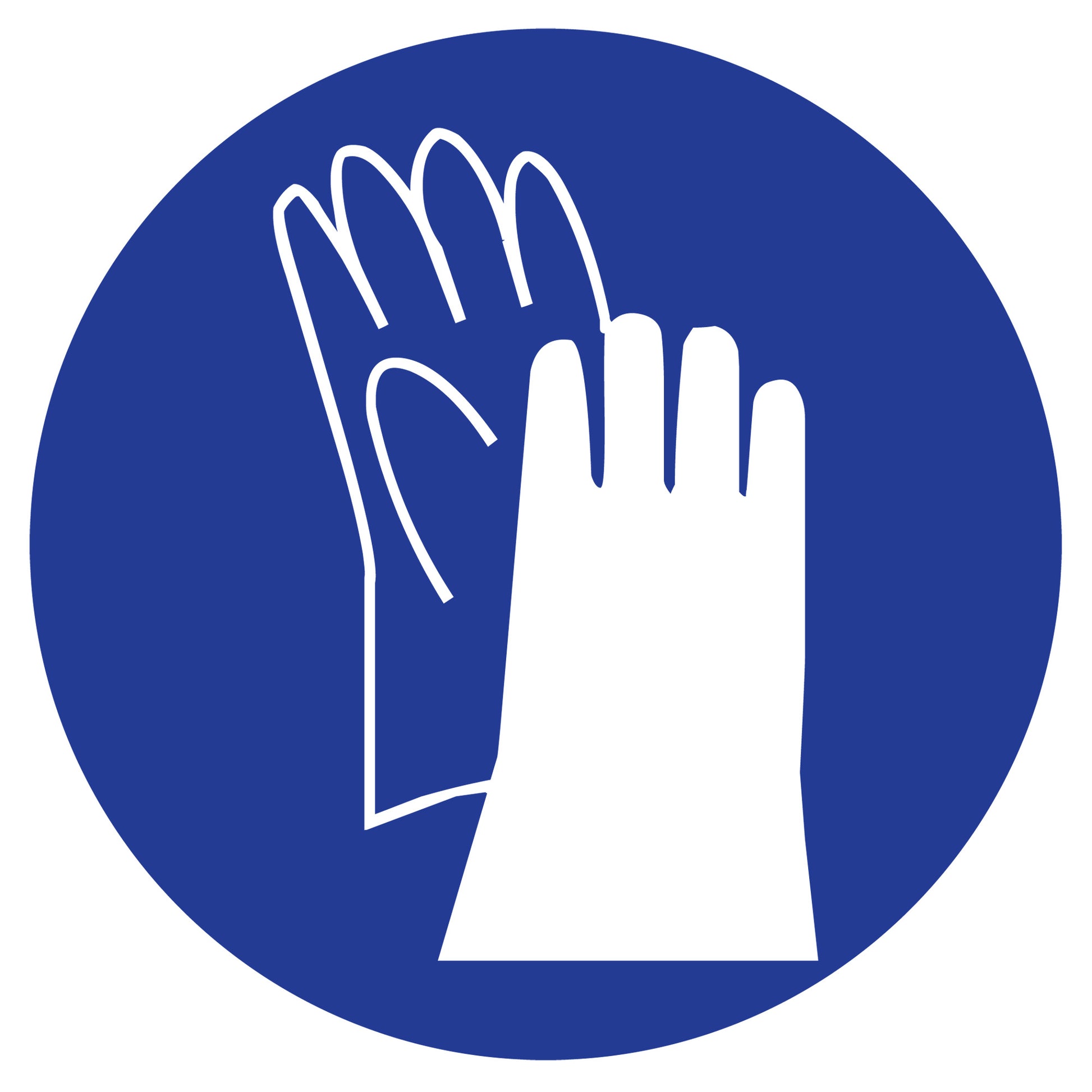 Brady Right to Know Pictogram Labels -Gloves, Vinyl, Sheet, 1" L x 1-1/8" W