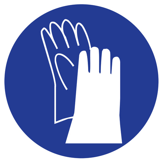 Brady Right to Know Pictogram Labels -Gloves, Vinyl, Sheet, 1" L x 1-1/8" W